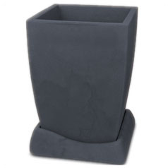 Vaso quadrado rotomoldado - Antracite